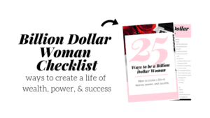 billion dollar woman checklist pdf